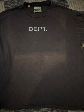 Gallery Dept Black 'DEPT.' Short Sleeve Crew Tee